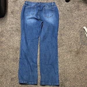 Flamingals Blue Straight Leg Women's Jeans 2xl 2x xxl measurements in pics! LN